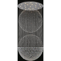 Double Sphere 21 Light Chrome Chandelier