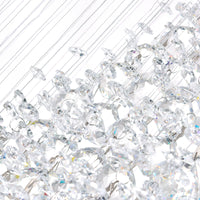 Ribbon 8 Light Chrome Chandelier With Sculpted Chrome Finish
