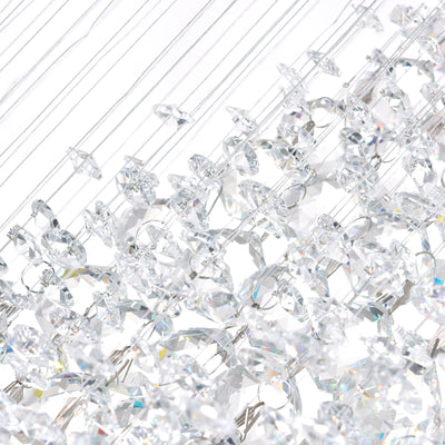 Ribbon 8 Light Chrome Chandelier With Sculpted Chrome Finish