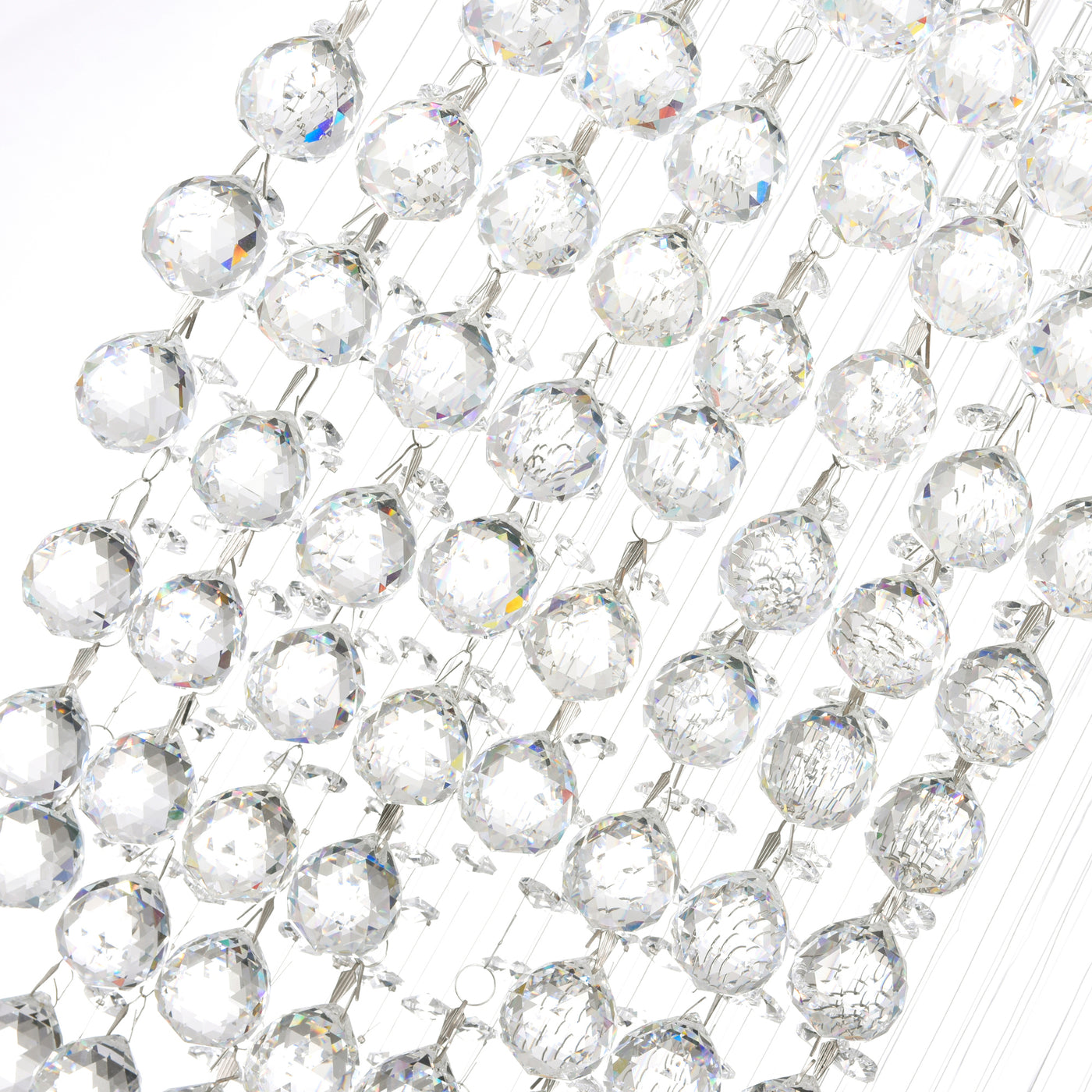 Ribbon 8 Light Chrome Chandelier With Sculpted Chrome Finish