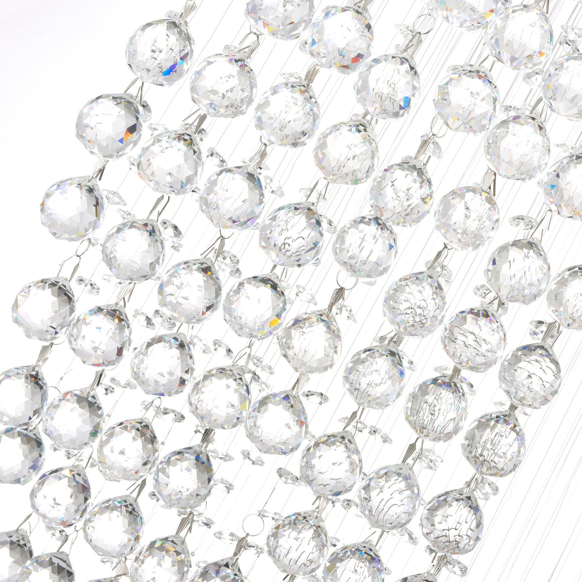 Ribbon 8 Light Chrome Chandelier With Sculpted Chrome Finish