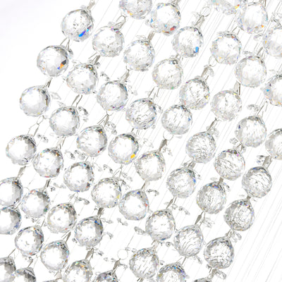 Ribbon 8 Light Chrome Chandelier With Sculpted Chrome Finish