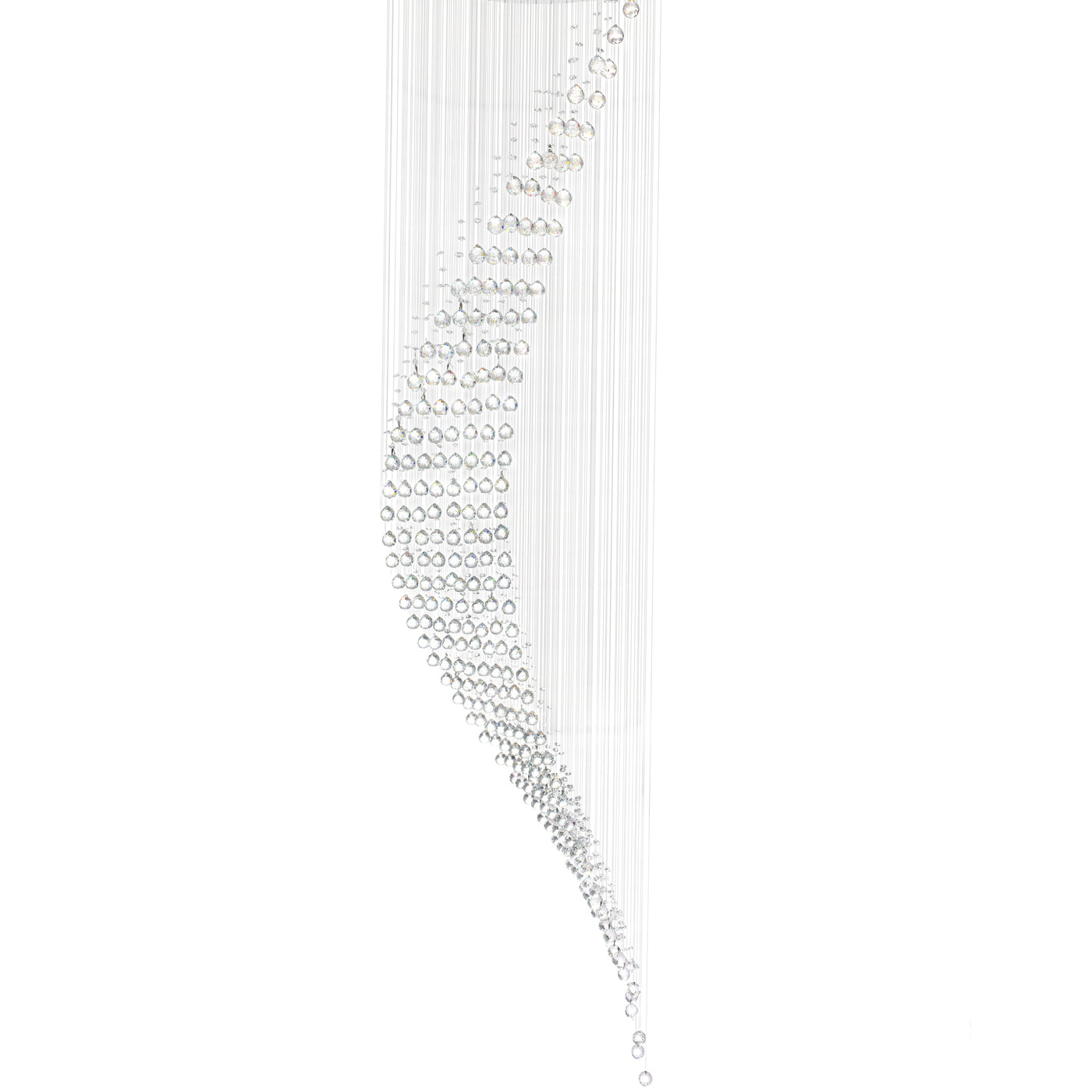 Ribbon Chandeliers 10 Light Chrome Finish