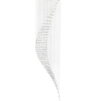 Ribbon Chandeliers 10 Light Chrome Finish