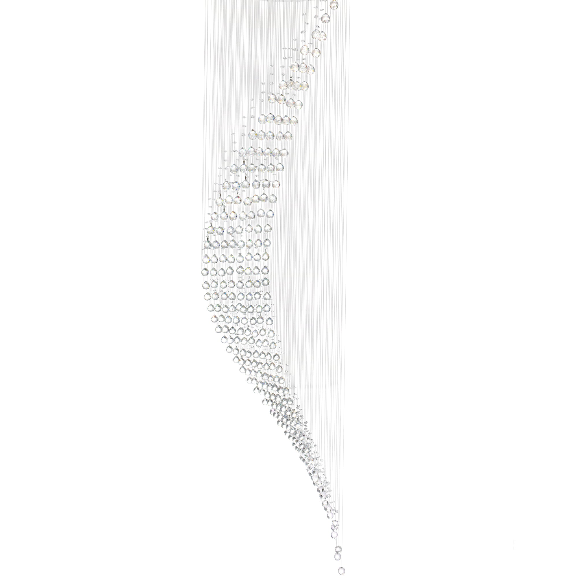 Ribbon Chandeliers 10 Light Chrome Finish