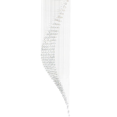 Ribbon Chandeliers 10 Light Chrome Finish