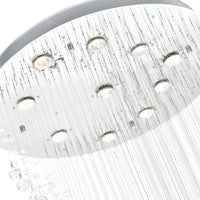Ribbon Chandeliers 10 Light Chrome Finish
