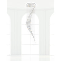 Ribbon Chandeliers 10 Light Chrome Finish