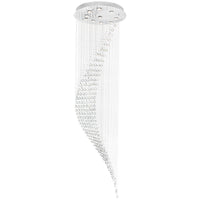 Ribbon Chandeliers 10 Light Chrome Finish