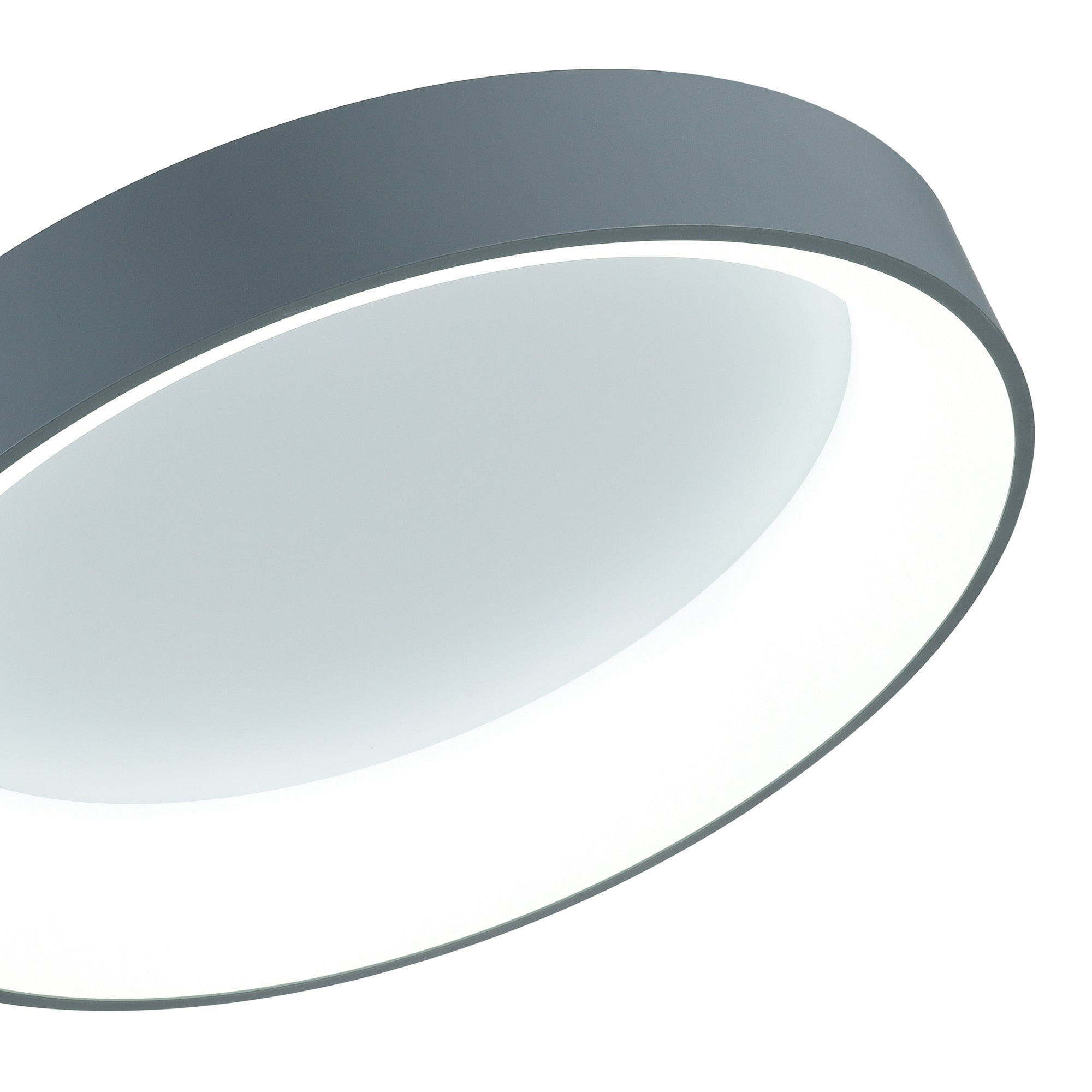24 Inch 1 Light Drum Shade Pendant LED Gray and White Finish