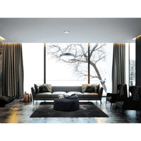24 Inch 1 Light Drum Shade Pendant LED Gray and White Finish