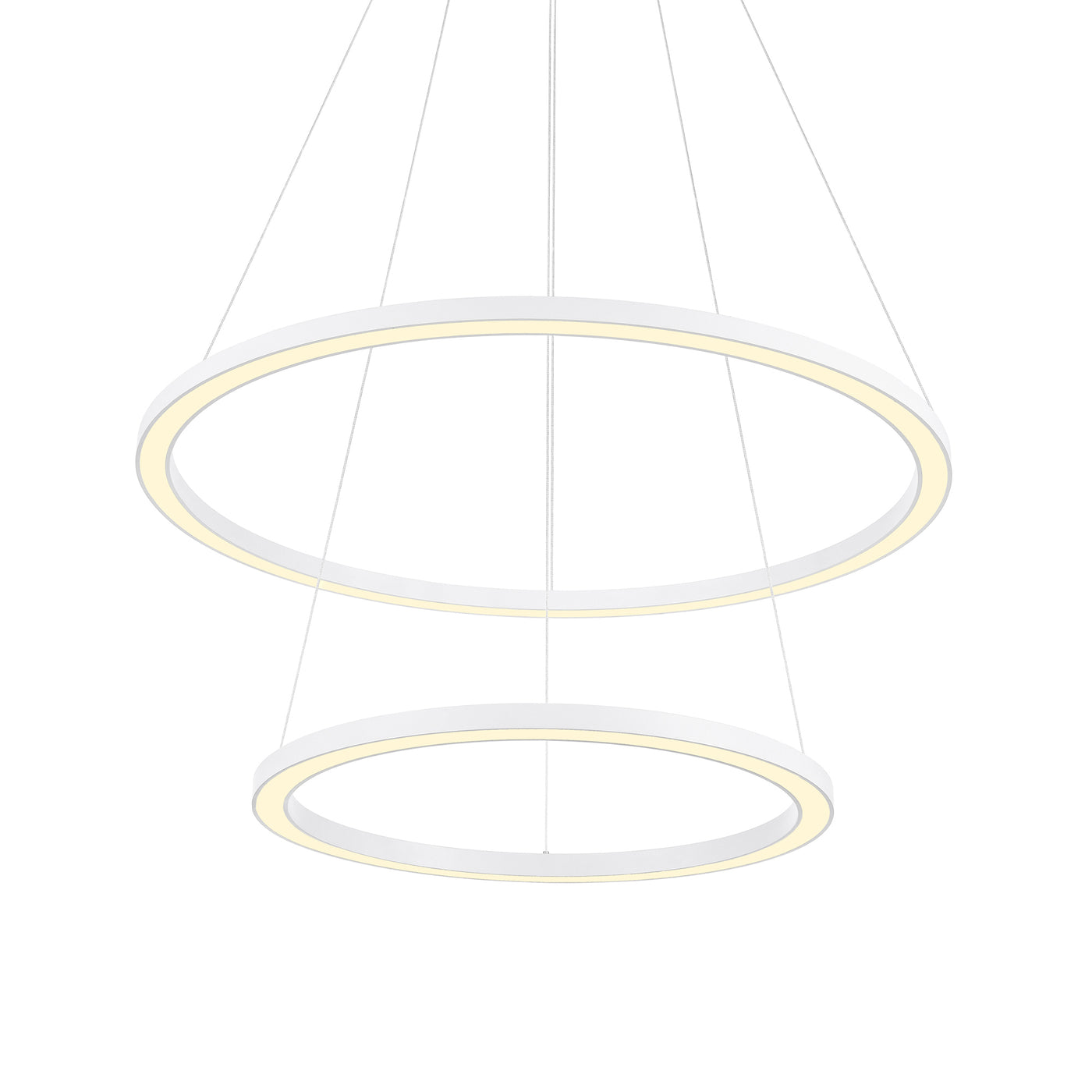 Chalice Chandeliers Two Ring White Finish