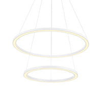 Chalice Chandeliers Two Ring White Finish