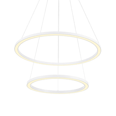 Chalice Chandeliers Two Ring White Finish