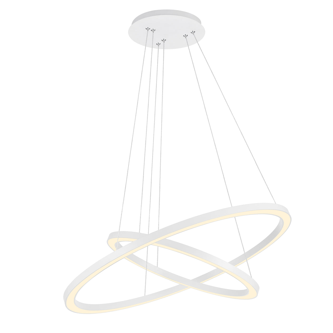 Chalice Chandeliers Two Ring White Finish