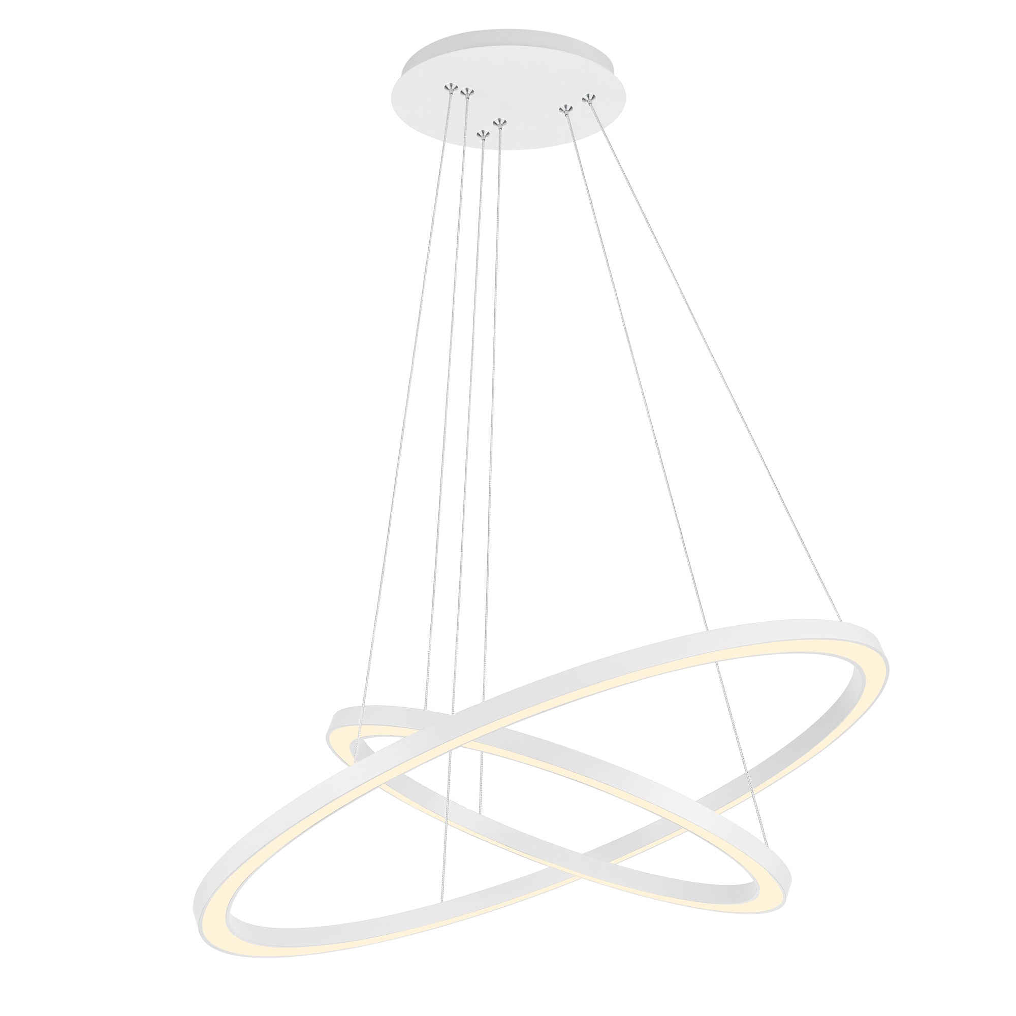 Chalice Chandeliers Two Ring White Finish