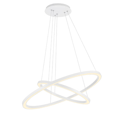 Chalice Chandeliers Two Ring White Finish