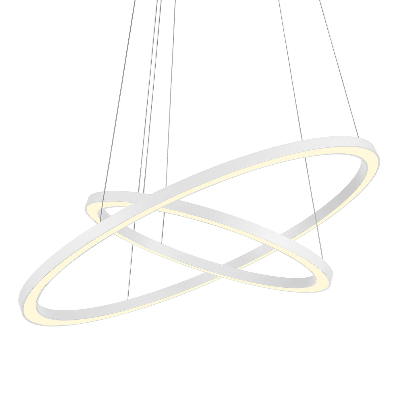 Chalice Chandeliers Two Ring White Finish