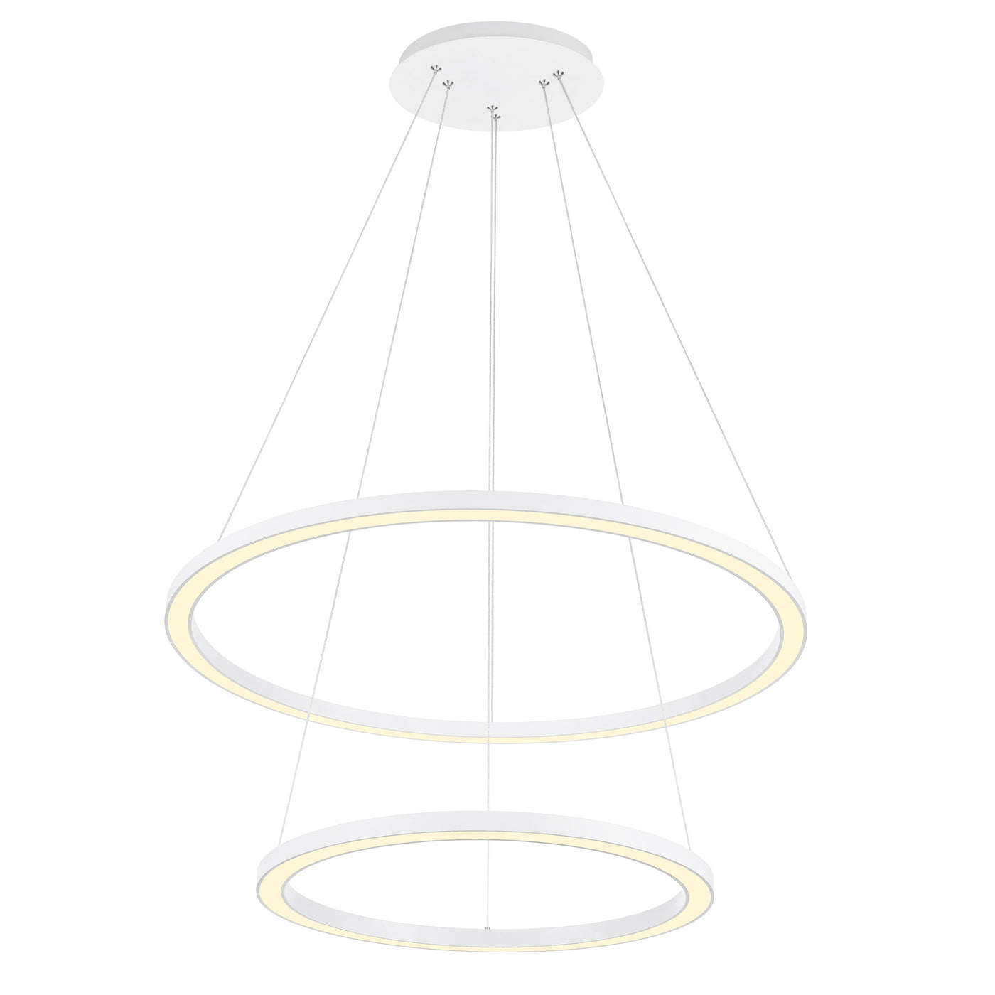 Chalice Chandeliers Two Ring White Finish