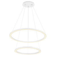 Chalice Chandeliers Two Ring White Finish