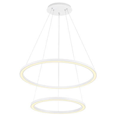Chalice Chandeliers Two Ring White Finish