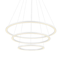 Chalice Chandeliers White Finish 3 Rings