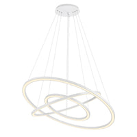 Chalice Chandeliers White Finish 3 Rings