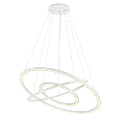Chalice Chandeliers White Finish 3 Rings