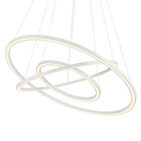 Chalice Chandeliers White Finish 3 Rings