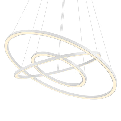 Chalice Chandeliers White Finish 3 Rings