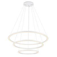 Chalice Chandeliers White Finish 3 Rings