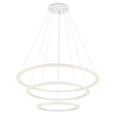 Chalice Chandeliers White Finish 3 Rings