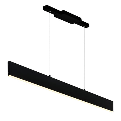 Krista 6 Light 36 Inch Integrated LED Black Chandelier
