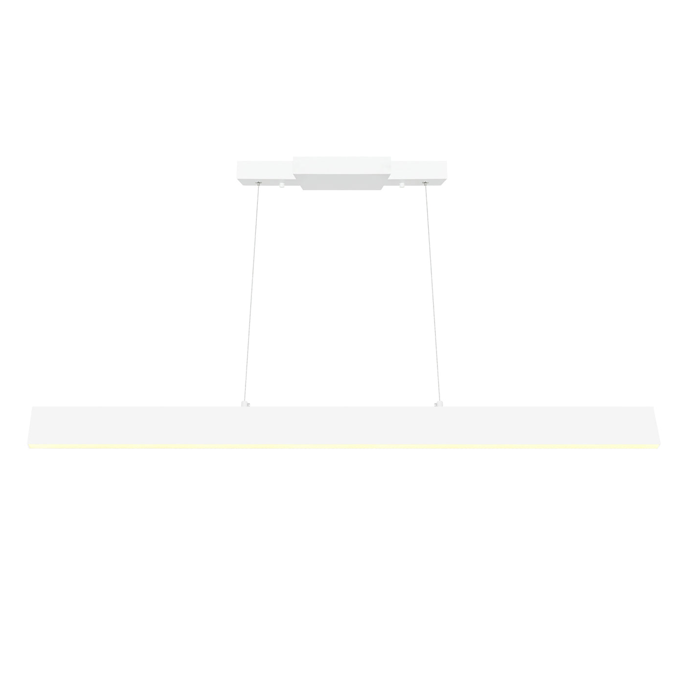 Krista 47in Satin White Chandelier Integrated LED Fixture