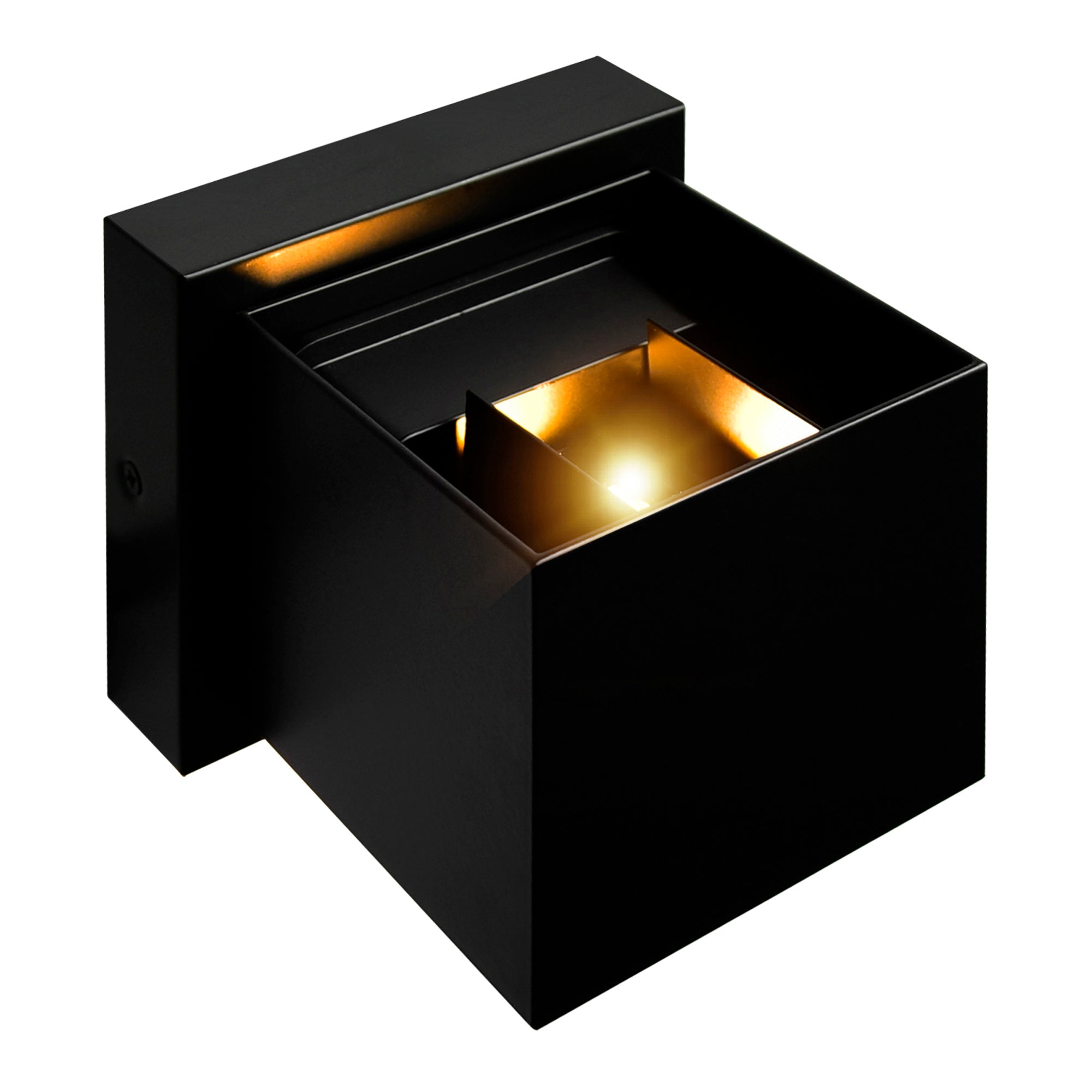 Lilliana Square Black Wall Sconce Integrated LED Fixture