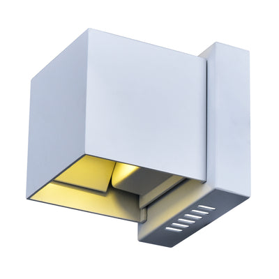Lilliana Square White Wall Sconce Integrated LED Fixture