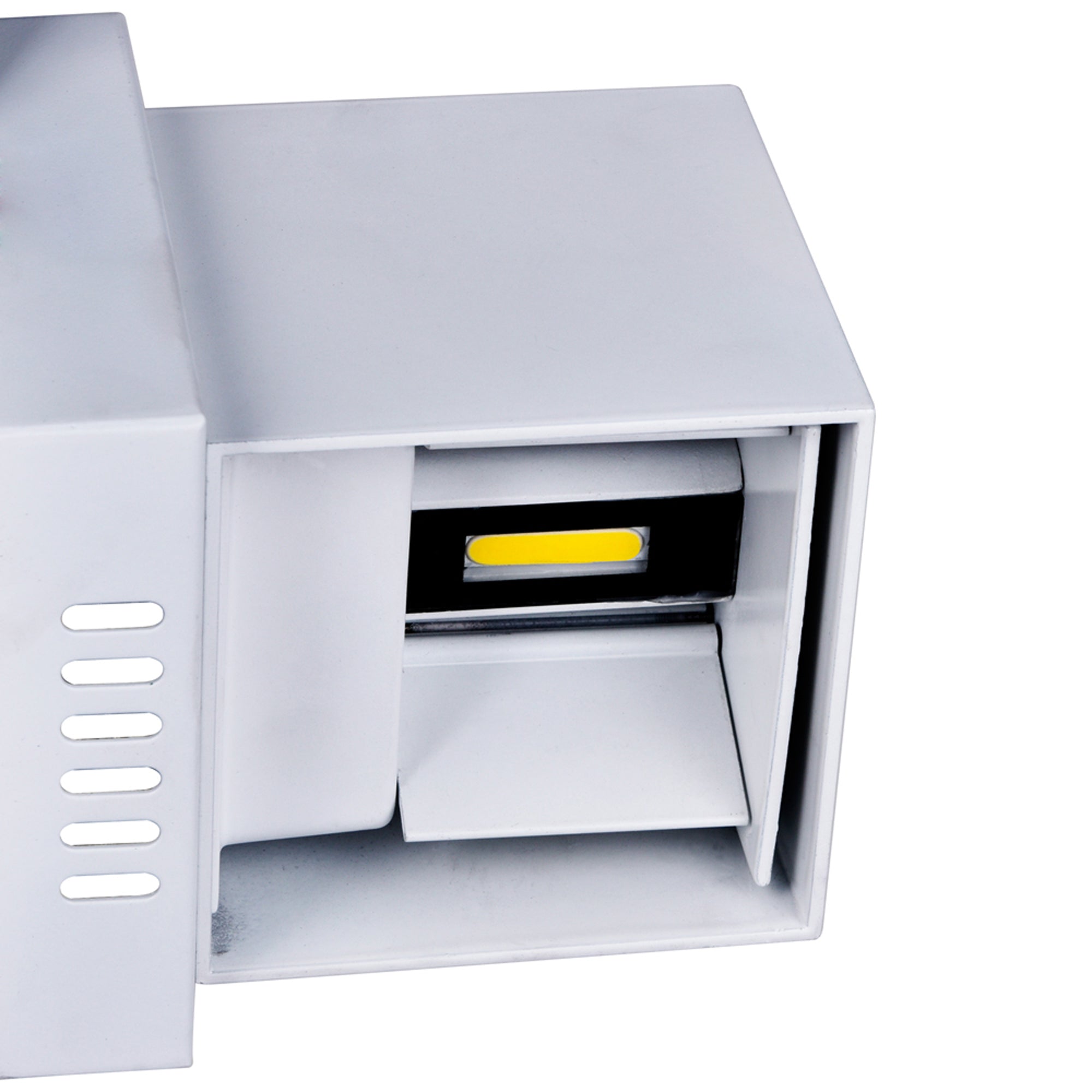 Lilliana Square White Wall Sconce Integrated LED Fixture