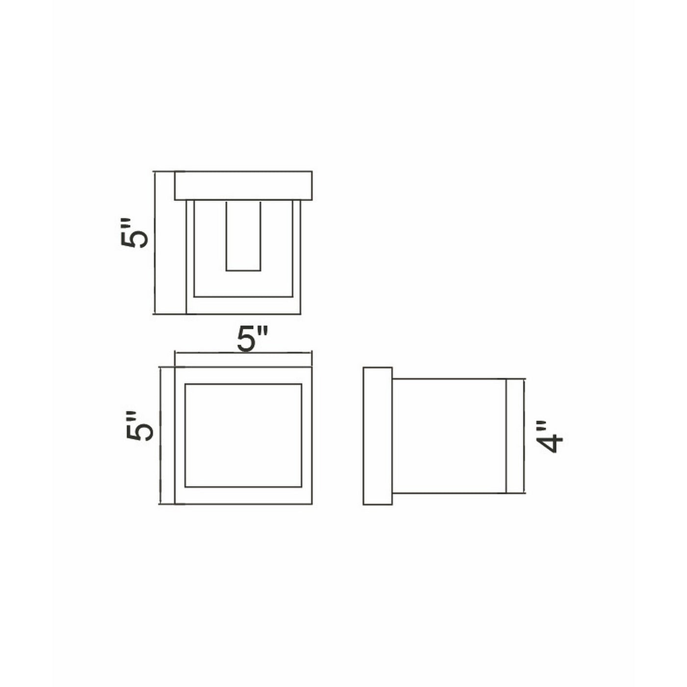 Lilliana Square White Wall Sconce Integrated LED Fixture