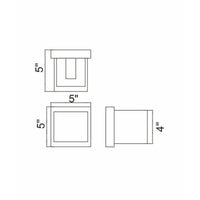 Lilliana Square White Wall Sconce Integrated LED Fixture