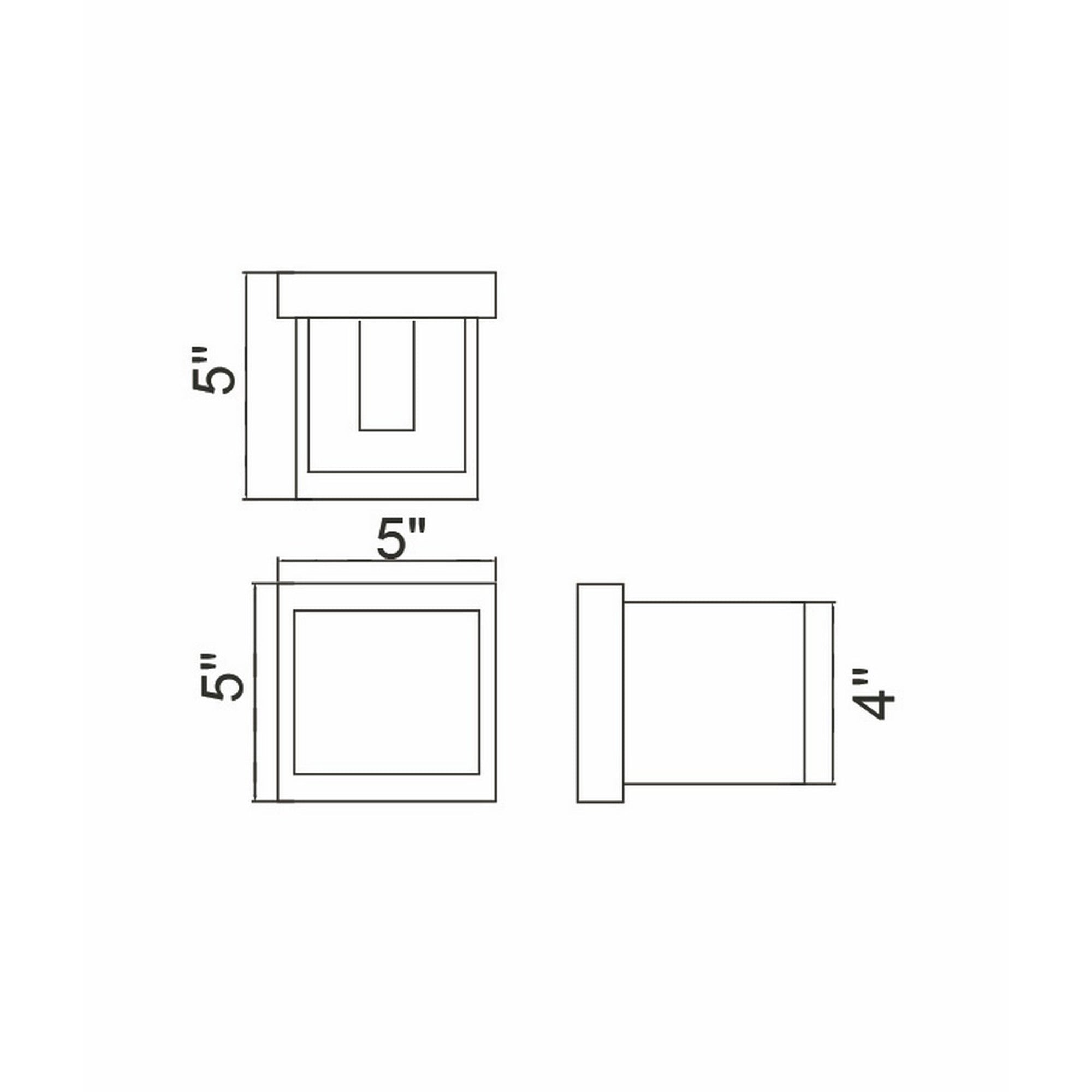 Lilliana Square White Wall Sconce Integrated LED Fixture