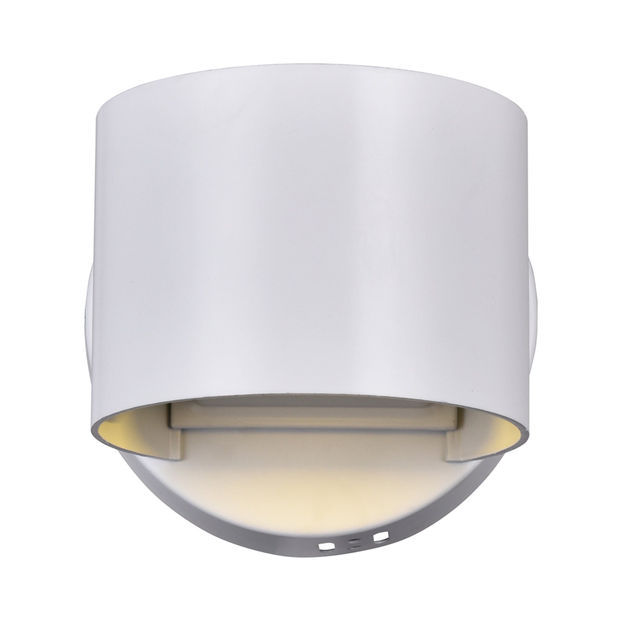 Lilliana Round White Wall Sconce Integrated LED Fixture