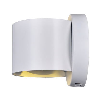 Lilliana Round White Wall Sconce Integrated LED Fixture