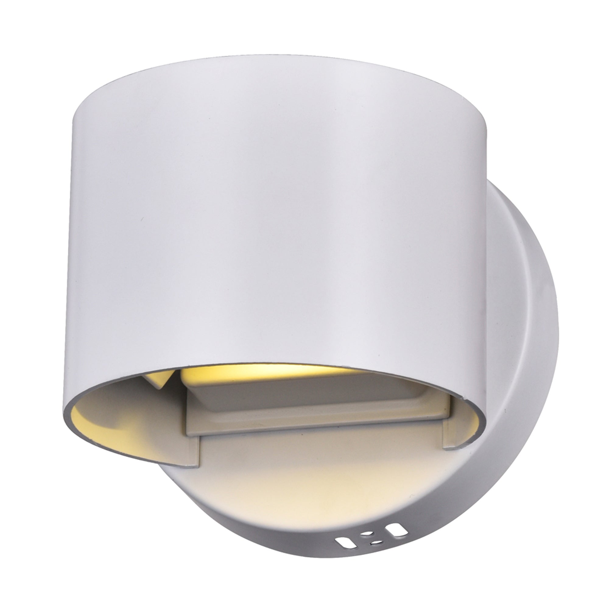 Lilliana Round White Wall Sconce Integrated LED Fixture