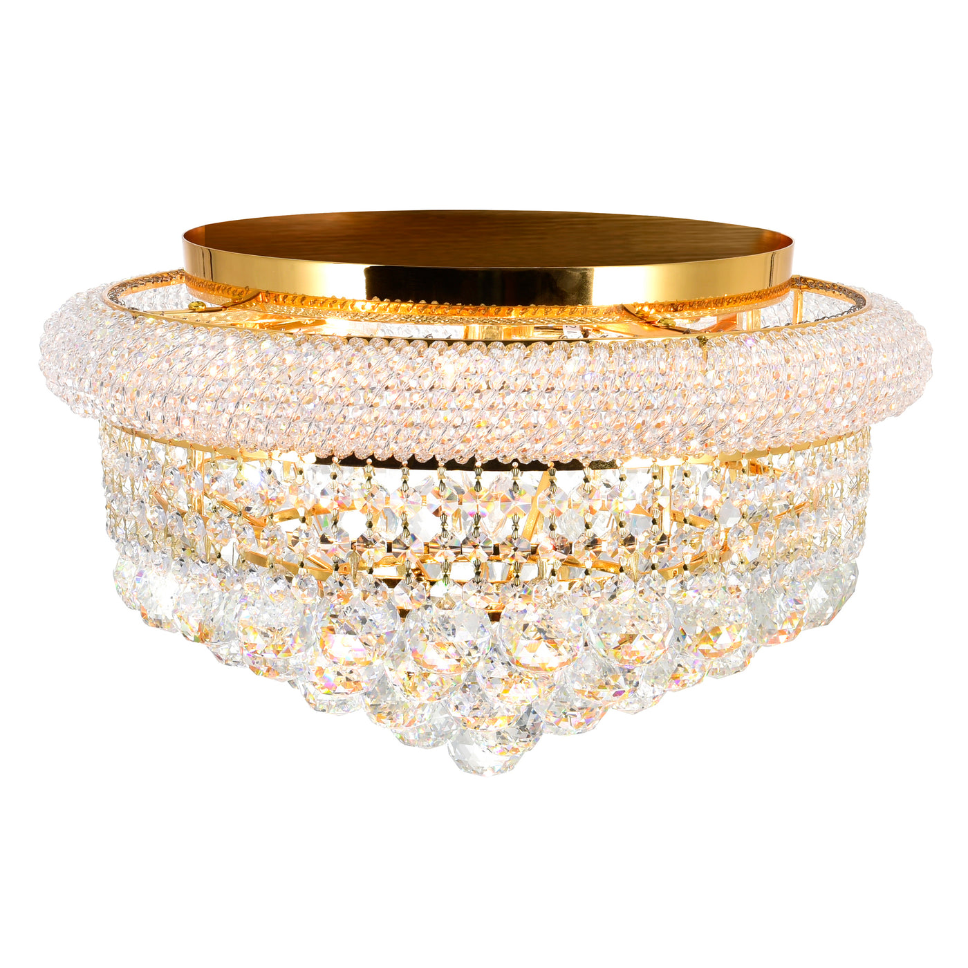 Empire 5 Light Gold Flush Mount Ceiling Fixture