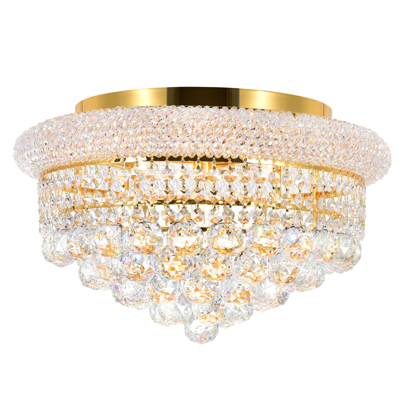 Empire 5 Light Gold Flush Mount Ceiling Fixture