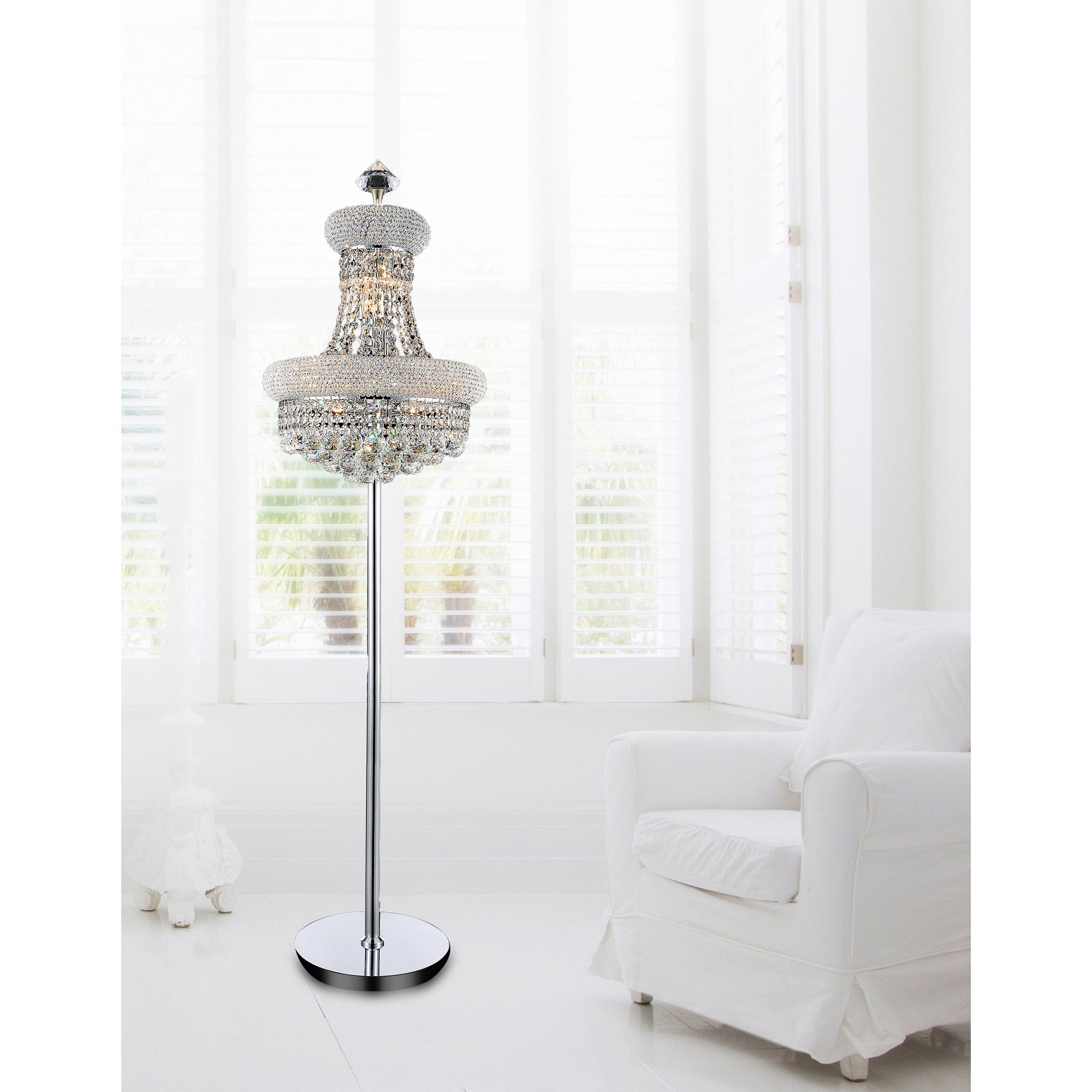 Empire Floor Lamps 8 Light Chrome Finish