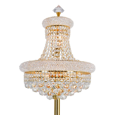 Empire Floor Lamps 8 Lights Gold Crystals