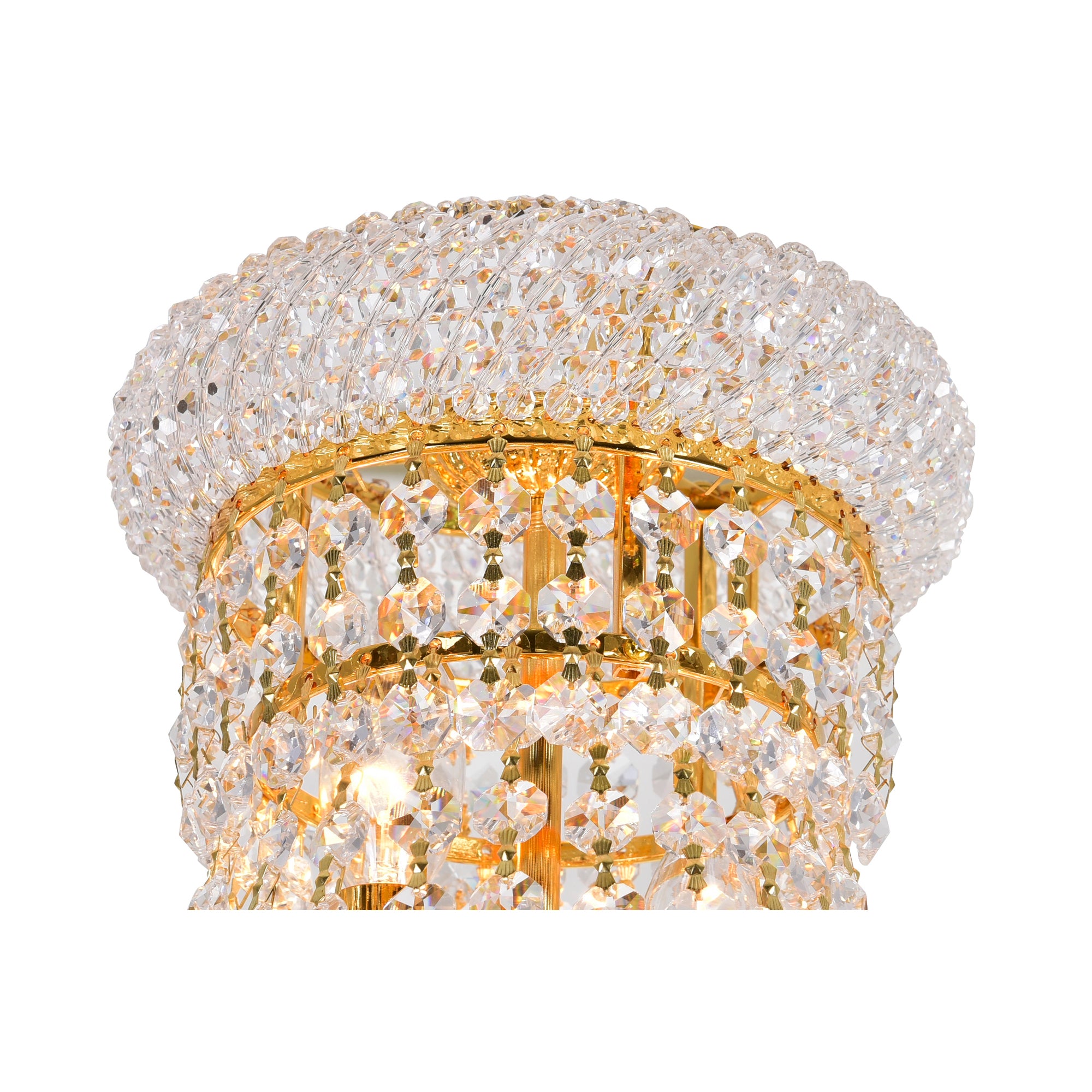 Empire Floor Lamps 8 Lights Gold Crystals