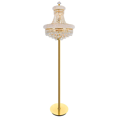 Empire Floor Lamps 8 Lights Gold Crystals