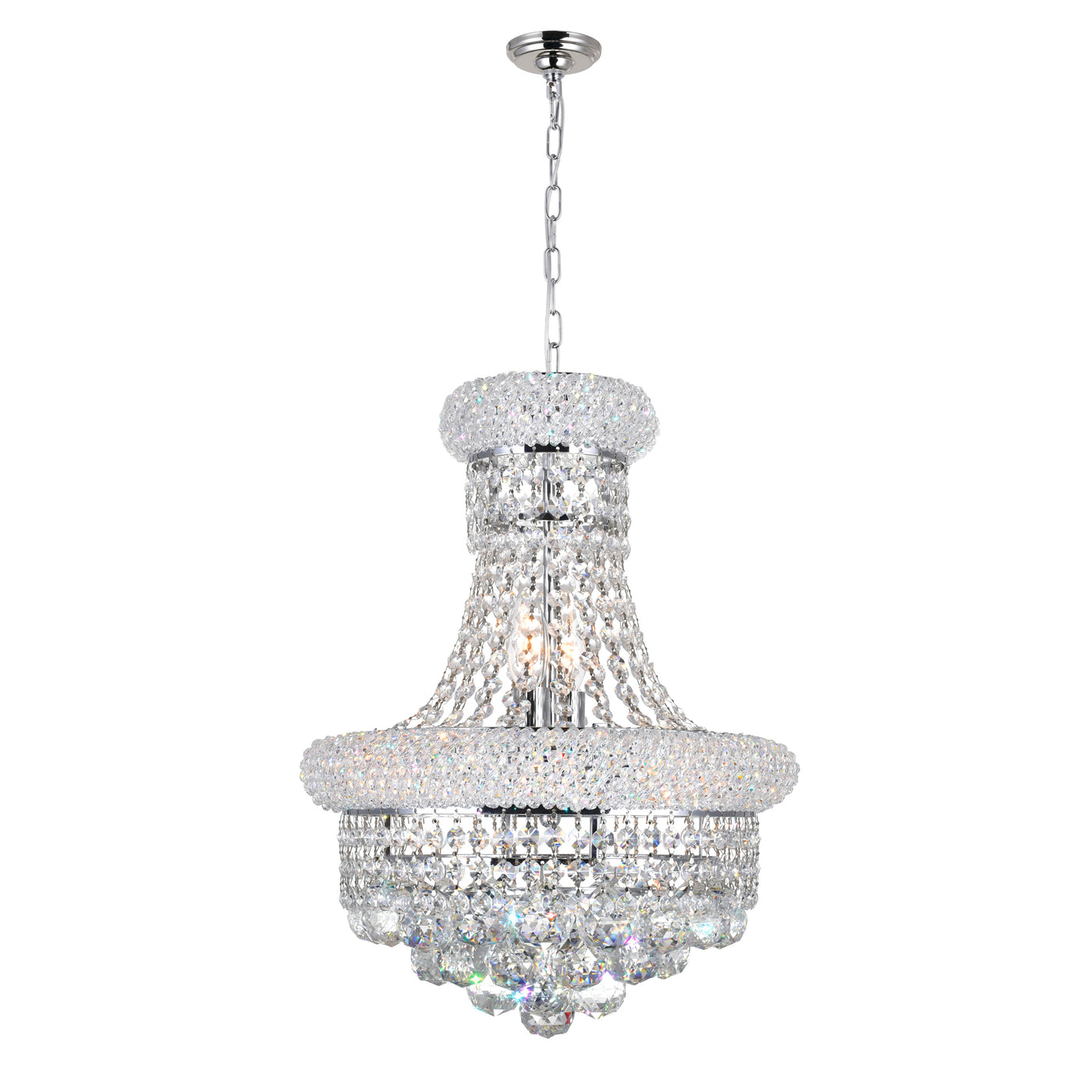 Empire Chandeliers 6 Light Chrome Finish